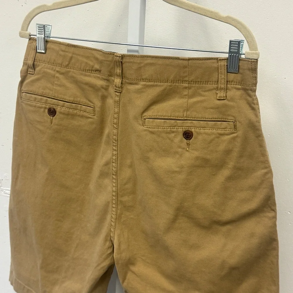 Plugg Men's Khaki Chino Shorts Tan Stretch Flat Front P435801 Size 32